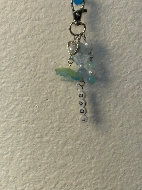 Blue “LOVE” Keychain